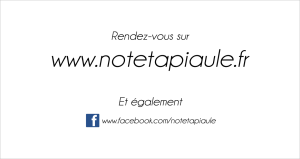 Verso carte de visite NoteTaPiaule.fr
